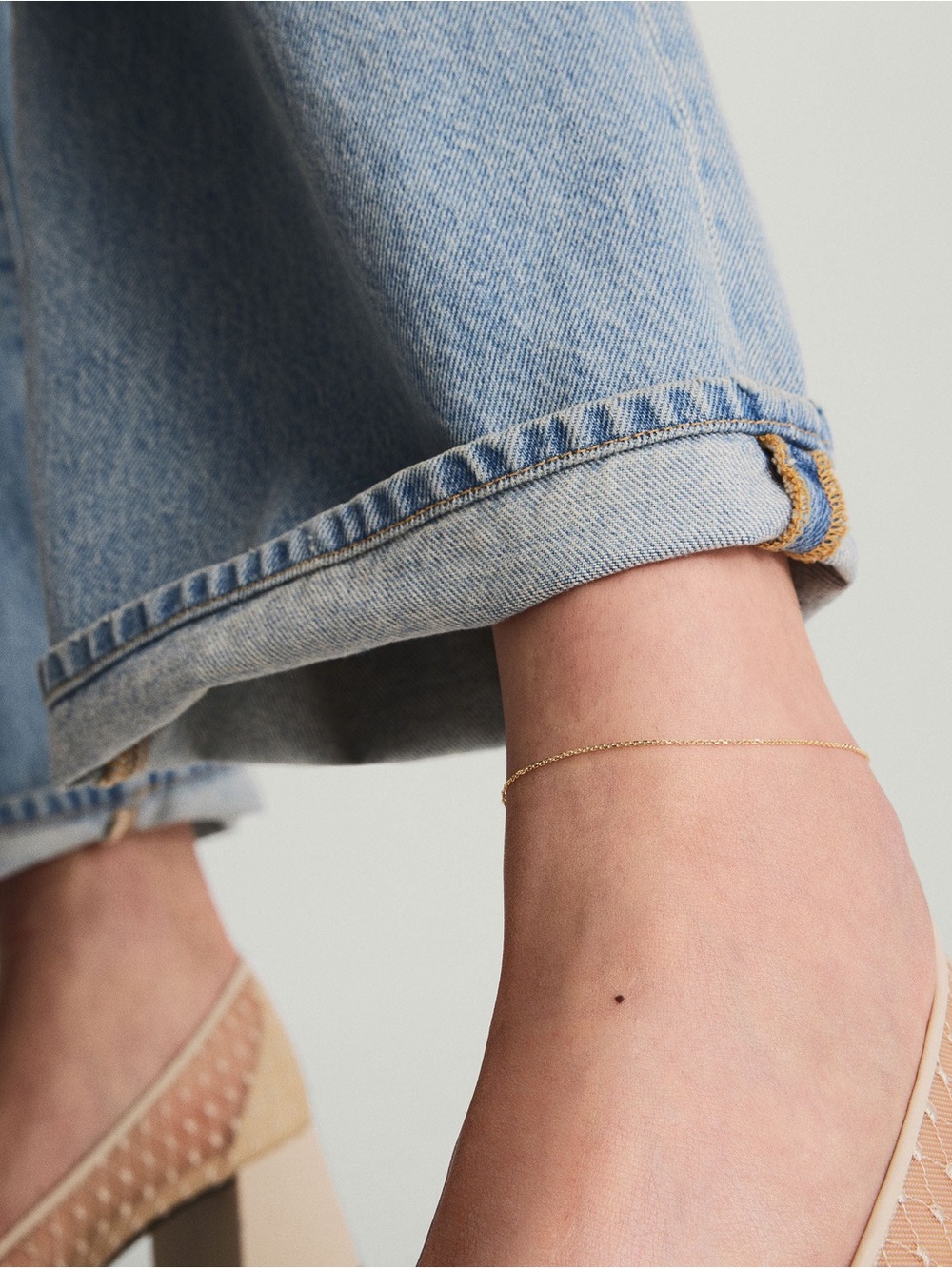 Mejuri 14K Gold Chain Anklet